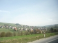 Převážně třípatrové domy na polské straně