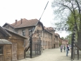 Vstup do Osvětimy s nejznámější branou - ARBEIT MACHT FREI
