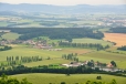 Pohled do krajiny na Novodvorský rybník a Spáňov.