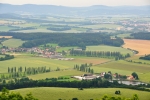 Pohled do krajiny na Novodvorský rybník a Spáňov.