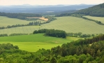 Českému lesu jsme se přece jen vzdálili, přesto i zde patří vzdálené západní panorama především jemu.