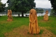 Galerie pohádkových postaviček pod širým nebem. Frymburk.