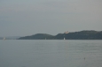 Poloostrov Tihany z Balatonfüredu, Maďarsko