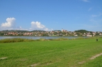 Jezero Belső-tó a vesnice Tihany, Maďarsko