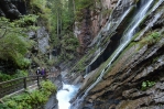 Soutěska Wimbachklamm, Berchtesgadenské Alpy, Německo