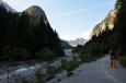 V údolí Wimbachtal, Berchtesgadenské Alpy, Německo