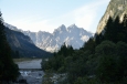 V údolí Wimbachtal, Berchtesgadenské Alpy, Německo