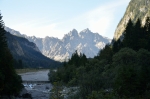 V údolí Wimbachtal, Berchtesgadenské Alpy, Německo