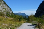 V údolí Wimbachtal, Berchtesgadenské Alpy, Německo