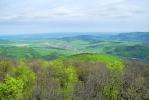 Z plošiny věže Lukáš fotí Strání a Květnou, odkud jsme se po ránu ubírali.