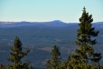 Velký Javor (1 456 m n. m.), vlevo rozhledna na Poledníku.