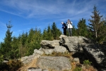 Myslivna (1 040 m n. m.) + odhadem 4 m rozdílu mezi triangulační tyčí a vrcholkem skály.