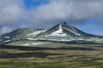 Vrchol Ljosåbelgen (1948 m), národní park Rondane, Norsko