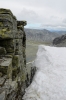 Národní park Rondane, sedlo mezi vrcholy Vinjeronden a Storronden, Norsko