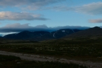Západ slunce na jihozápadě národního parku Rondane, Norsko