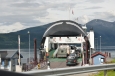 Trajekt směrem z Isfjorden do města Molde, Norsko