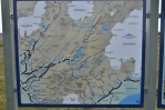 Mapa jižní části Sprengisandur na infotabuli