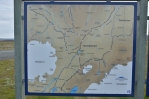 Mapa severní části Sprengisandur na infotabuli