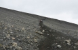 Cesta nahoru na Hverfjall.