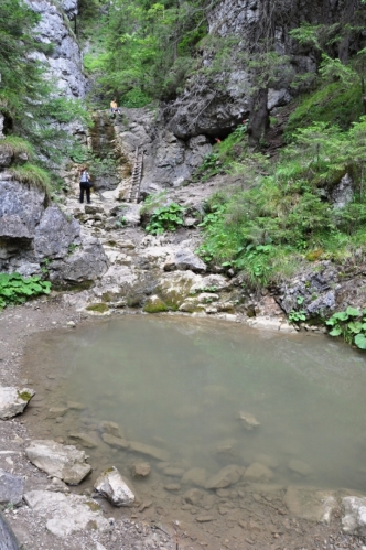 Vodopád Ráztockého potoka - bez vody.