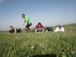 U vrcholu Nalsar (3177 m) v pohoří Geghamy, Arménie