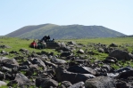 U vrcholu Aždahak (3597 m) v pohoří Geghamy, Arménie