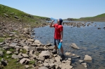 U vrcholu Učtepe (3307 m) v pohoří Geghamy, Arménie