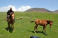 U vrcholu Učtepe (3307 m) v pohoří Geghamy, Arménie