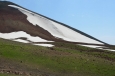 U vrcholu Aždahak (3597 m) v pohoří Geghamy, Arménie
