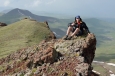 Na vrcholu Aždahak (3597 m) v pohoří Geghamy, Arménie