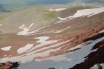 Na vrcholu Aždahak (3597 m) v pohoří Geghamy, Arménie