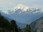 Vlevo můžete vidět vrcholek Matterhornu