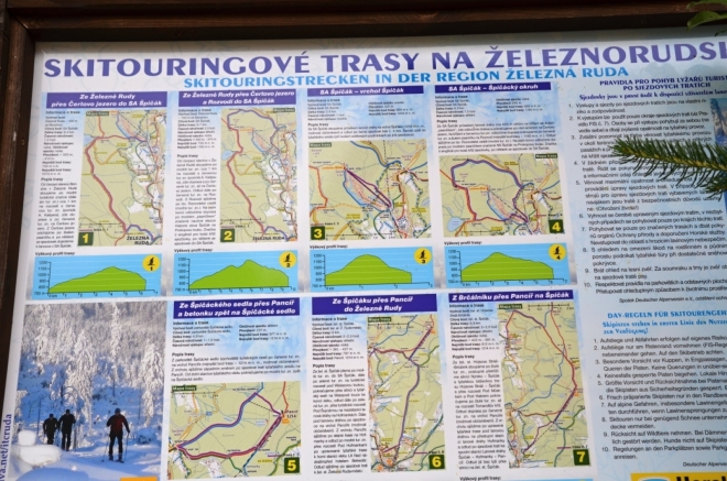 Skitouringové trasy.