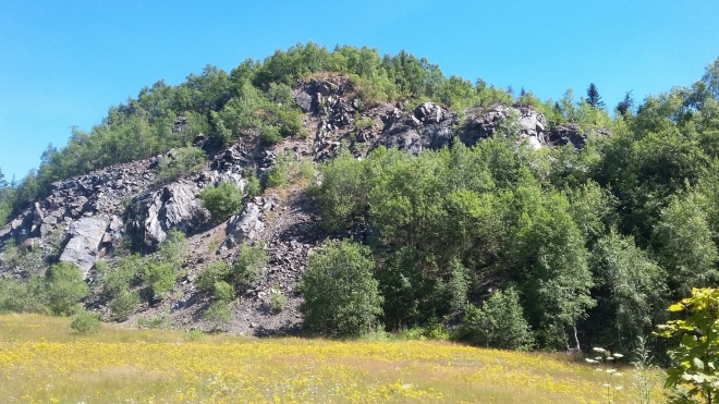 Vrch Špičák (841 m n. m.). 