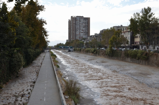 Rio Mapocho. Na koupačku nezbyl čas.