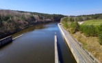 Vltava pod Hněvkovickou přehradou. 