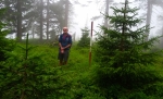 Na vrcholu Spáleného vrchu (1 313 m n. m.). 
