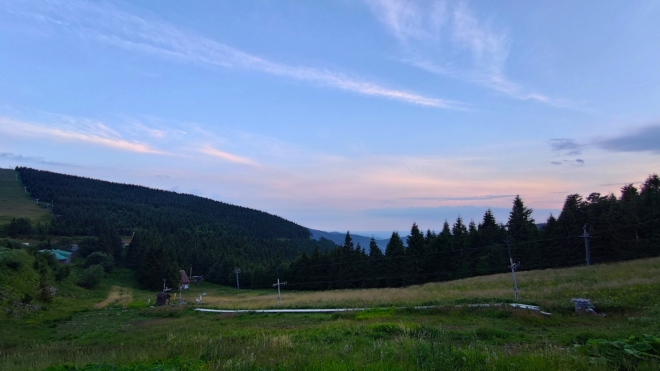 Večerní pohoda na Červenohorském sedle. 