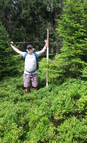 Na vrcholu Velké Jezerné (1 248 m n. m.). 