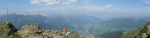 Panorama z Kreuzjochu, prvního ze tří vrcholů toho dne