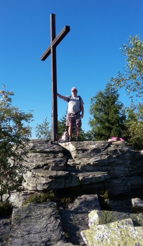 Na vrcholu Bílé skály (964 m n.m.). 