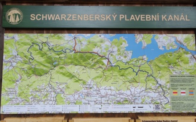Mapka Schwarzenberského kanálu. 