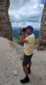 Průsmyk u Rifuge Forcella Pordoi. 