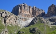 Sasso Pordoi ze sedla. 