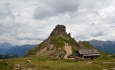 Vrcholek Col de Ciampac v plné kráse. 