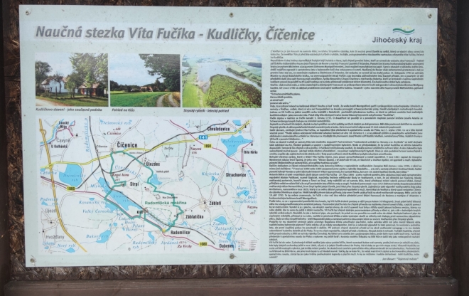 Informační cedule na Klůsu. 