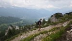Lukáš stoupá k Rifugio Coldài.