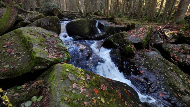 Vodopády sv. Wolfganga na Menší Vltavici...