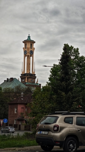 Kolín - historická vodárenská věž byla upravena na rozhlednu. Vodárenská věž z let 1928 - 1930. 