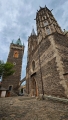 Gotický sakrální kostel sv. Bartoloměje ze 2. poloviny 13. stol. V r. 1349 kostel vyhořel. Ve 14. stol. byl vystavěn nový vysoký chór na místě původního presbytáře. Na začátku 16. stol. byla přistavěna zvonice, kam byly přeneseny zvony z poškozené věže, v současnosti je zde zavěšeno pět zvonů. Trojlodní stavba, na severní straně se nacházejí dva vstupní portály.